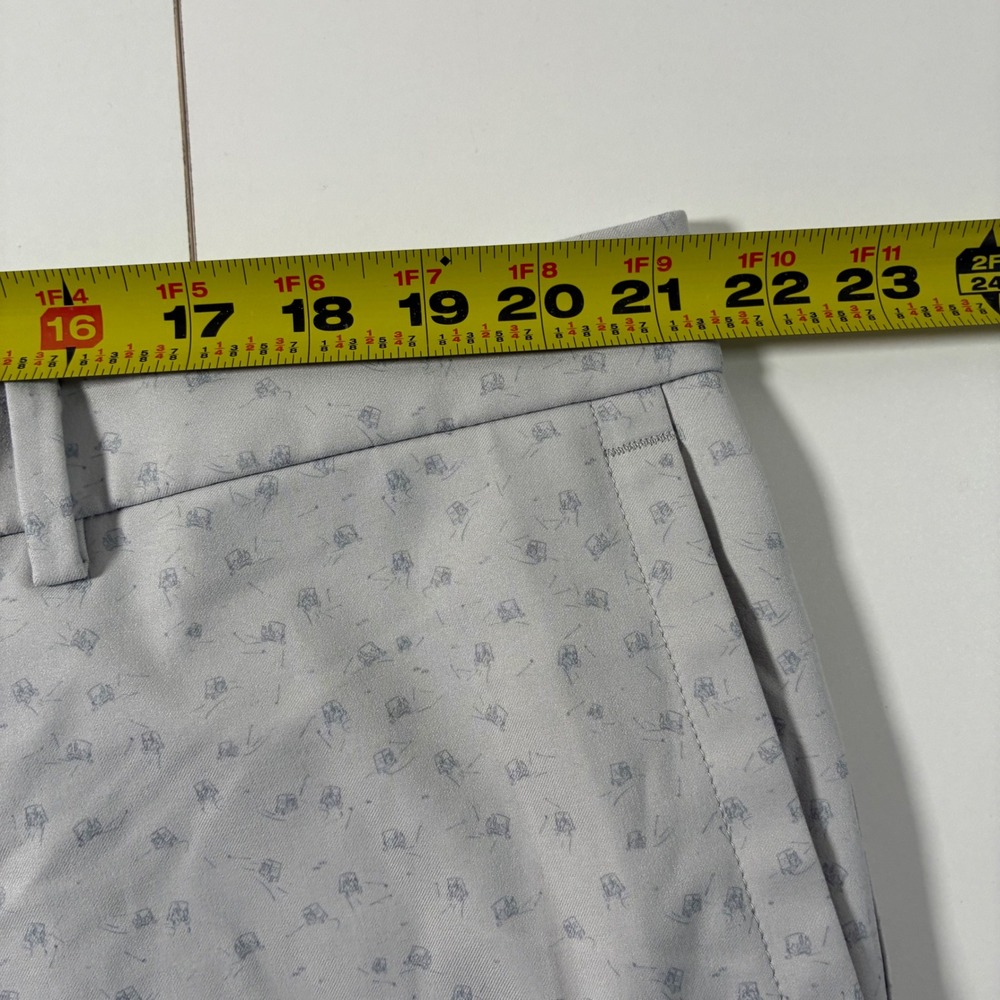 Peter Millar Crown Sport Shorts 42 8.5" Gray Ice All Over AOP Print Performance - Picture 8 of 10